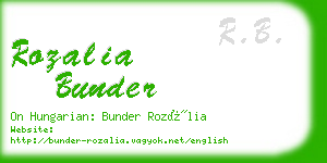 rozalia bunder business card